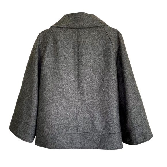 Antonio Melani Gray Wool Blend Jacket Sz 2 Moto Full Zip Classic Business Casual - Picture 6 of 16
